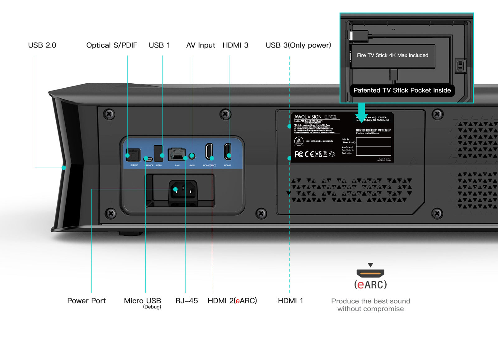 Awol LTV-2500 4K Triple Laser Projektor